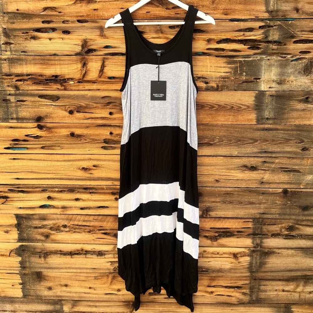 SIMPLY VERA | Vera Wang NWT Striped Sleeveless Lounge Dress M